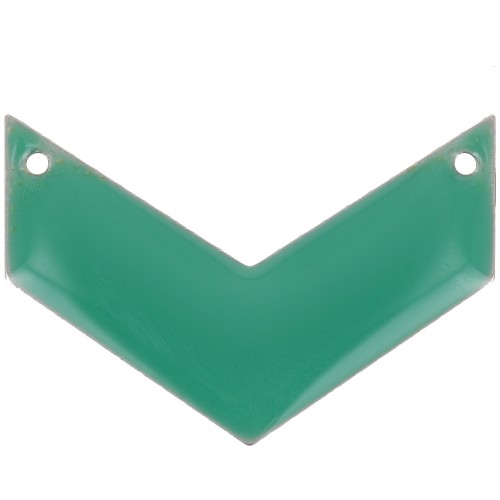 Entrepiezas de metal galón 2 agujeros resina epoxi 29 mm verde esmeralda x 2
