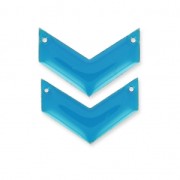 Entrepiezas de metal galón 2 agujeros resina epoxi 29 mm Azul x 2|raw }}