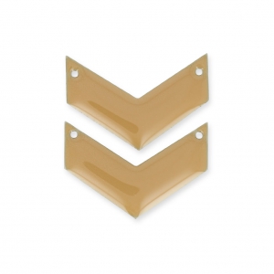 Entrepiezas de metal galón 2 agujeros resina epoxi 29 mm Beige x 2