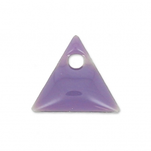 Dijes de metal triángulo resina epoxi 8 mm Morado x8