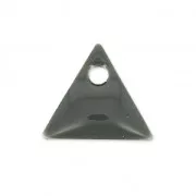 Dijes de metal triángulo resina epoxi 8 mm Gris x8