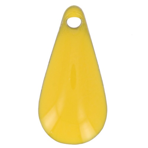 Dijes de metal gota resina epoxi 12 mm Amarillo x10