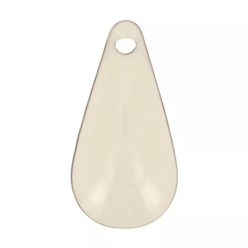Dijes de metal gota resina epoxi 12 mm Color crema x10
