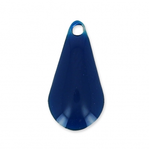 Dijes de metal gota resina epoxi 12 mm Azul Oscuro x10