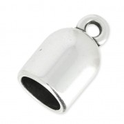 Terminal para creación de joyas espiral o para cordón 10 mm Chapado Plateado envejecido|raw }}