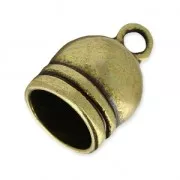 Terminal para creación de joyas espiral o para cordón  8 mm bronze