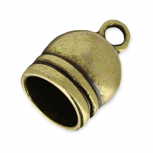 Terminal para creación de joyas espiral o para cordón  8 mm bronze