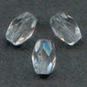 Aceitunas facetadas 6x4 mm Crystal  x25