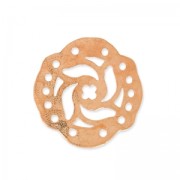 Entrepieza martillada 5 filas decoración mandalas 19 mm dorado rosa satinado x1|raw }}