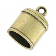 Terminal para la creación de joyas espiral o para cordón 10 mm bronce|raw }}