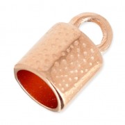 Terminal para la creación de joyas espiral o para cordón 8.5 mm dorado rosa|raw }}