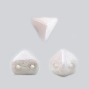 Cuentas de vidrio Super-Khéops® de Puca®  6 mm Chalkwhite Ceramic Look x10g