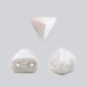 Cuentas de vidrio Super-Khéops® de Puca®  6 mm Chalkwhite Ceramic Look x10g