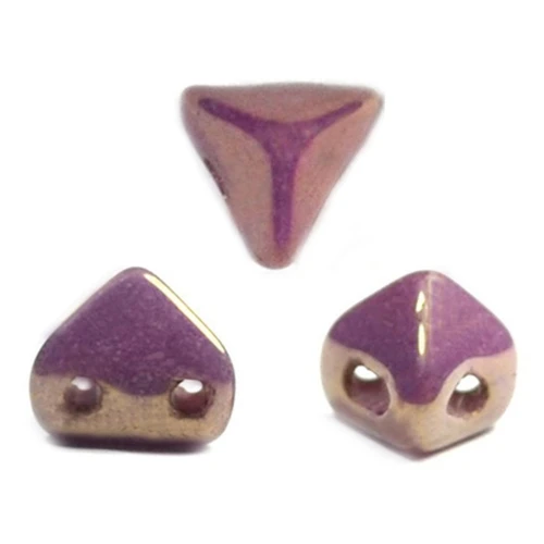 Cuentas de vidrio Super-Khéops® de Puca® 6 mm Opaco Lilas Ceramic Look x10g