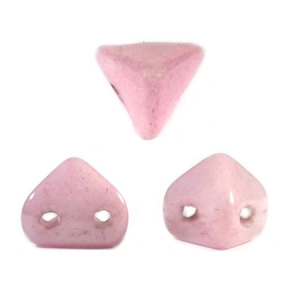 Cuentas de vidrio Super-Khéops® de Puca®  6mm Op Light Rosa Ceramic Look x10g