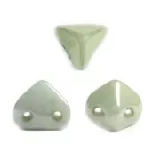 Cuentas de vidrio Super-Khéops® de Puca®  6mm O Light Green Ceramic Look x10g