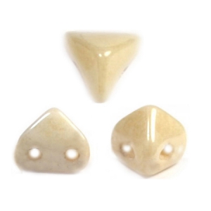 Cuentas de vidrio Super-Khéops® de Puca® 6 mm Opaco Beige Ceramic Look x10g