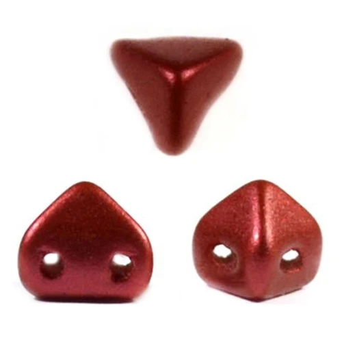 Cuentas de vidrio Super-Khéops® de Puca®  6 mm Red Metallic Mat x10g