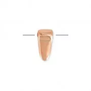 Dije de metal gota plana forma spike 10x4.7 mm dorado rosa x1