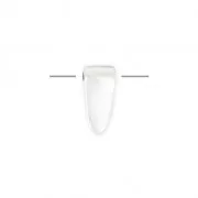 Dije de metal gota plana forme spike 10x4.7 mm plateado antiguo x1