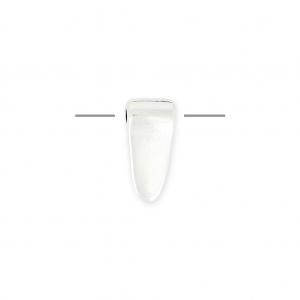 Dije de metal gota plana forme spike 10x4.7 mm plateado antiguo x1