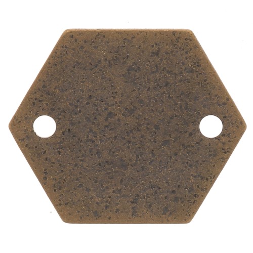Entrepiezas de metal diamantado hexagone 2 agujeros 11.5 mm bronce x8