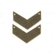 Entrepiezas de metal diamantado motivo galón 2 agujeros 29 mm bronce x2|raw }}