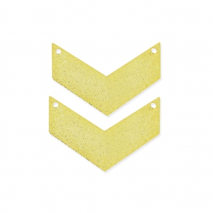 Entrepiezas de metal diamantado motivo galón 2 agujeros 29 mm dorado x2