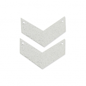 Entrepiezas de metal diamantado motivo galón 2 agujeros 29 mm plateado antiguo x2