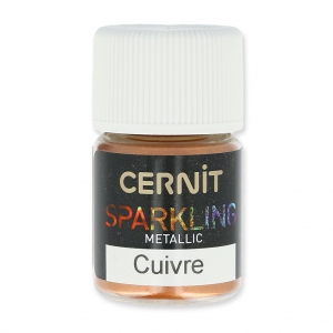 Polvo de mica para arcilla polimérica Cernit Sparkling Metallic Cuivre 057 x3g