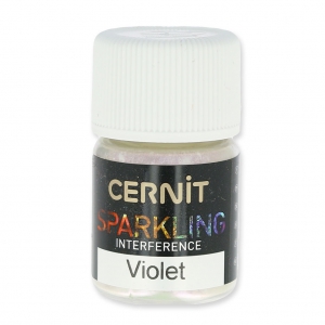 Polvo de mica para arcilla polimérica Cernit Sparkling Interference Violet 900 x5g