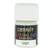 Polvo de mica para arcilla polimérica Cernit Sparkling Interference Vert 600 x5g