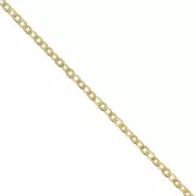 Cadena malla Forçat 1.4 mm de Plata 925 dorada x 50cm