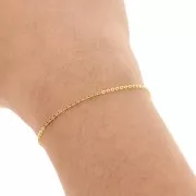 Cadena malla Forçat 1.4 mm de Plata 925 dorada x 50cm