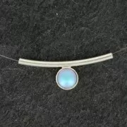 Tubo 30x2.1 mm con engaste para cabuchón fondo plano 6 mm de Plata 925