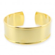 Base pulsera latón con reborde curvado 21x160 mm Dorado con oro finox1