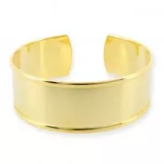 Base pulsera latón con reborde curvado 21x160 mm Dorado con oro finox1