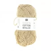Lana Fashion Cotton Metalizado Rico Design Or Blanc 002 x 50g
