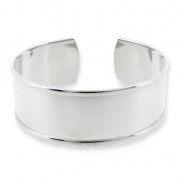 Base pulsera latón con reborde curvado 21x160 mm plateado x1|raw }}