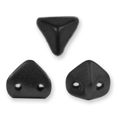 Cuentas de vidrio Super-Khéops® de Puca® 6 mm Jet Mat x10g