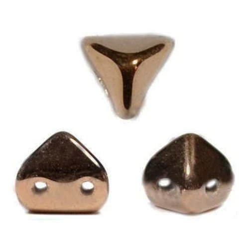 Cuentas de vidrio Super-Khéops® de Puca® 6 mm Dark Bronze x10g