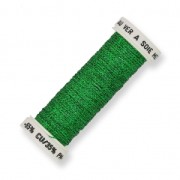 Fil à broder pour broderie de Lunéville métallisé au sextant tressé 4 Vert (008) x10m