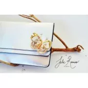 Fil à broder pour broderie de Lunéville métallisé au sextant tressé 4 Doré Rose (013) x10m