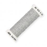 Fil à broder pour broderie de Lunéville métallisé au sextant tressé 4 Argenté (001) x10m|raw }}