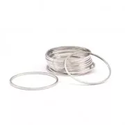 Anilla para montaje y tejido redondo 25 mm - Plateado x1