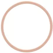 Anilla para montaje y tejido redondo 20 mm - Dorado rosa x1