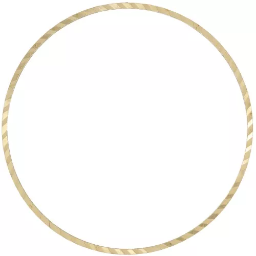 Anilla para montaje y tejido redondo trabajada 45 mm de latón bruto