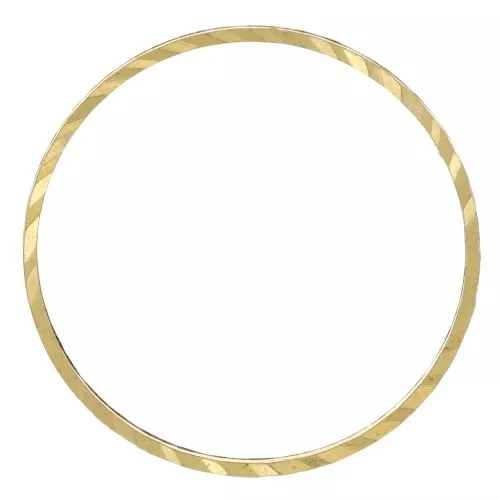 Anilla para montaje y tejido redondo trabajada 16 mm de latón bruto x1