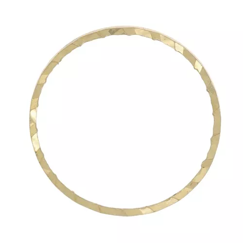 Anilla para montaje y tejido redondo trabajada 14 mm de latón bruto