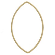 Anilla para montaje y tejido navette trabajada 21x13 mm de latón bruto